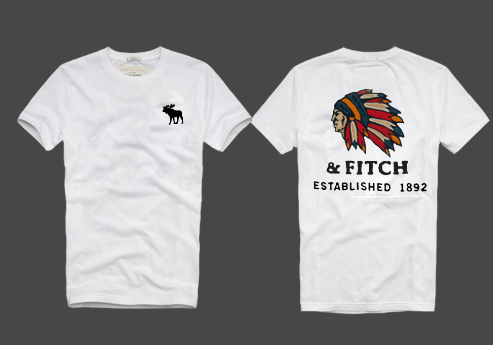 Abercrombie Fitch Hombres De Cuello Redondo Corto Remera AF5538